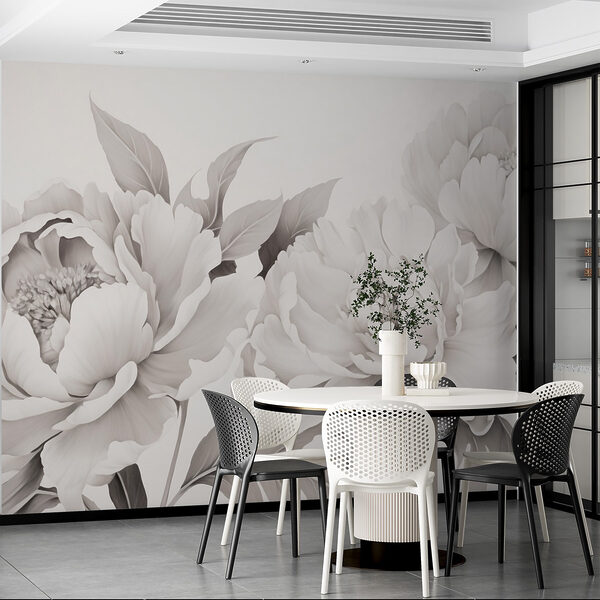 Beleza floral em elegância monocromática Beleza floral em elegância monocromática