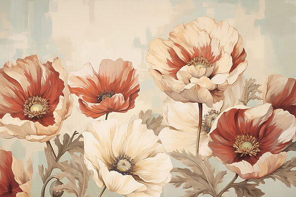 Flores brilhantes em tons suaves. Flores brilhantes em tons suaves.