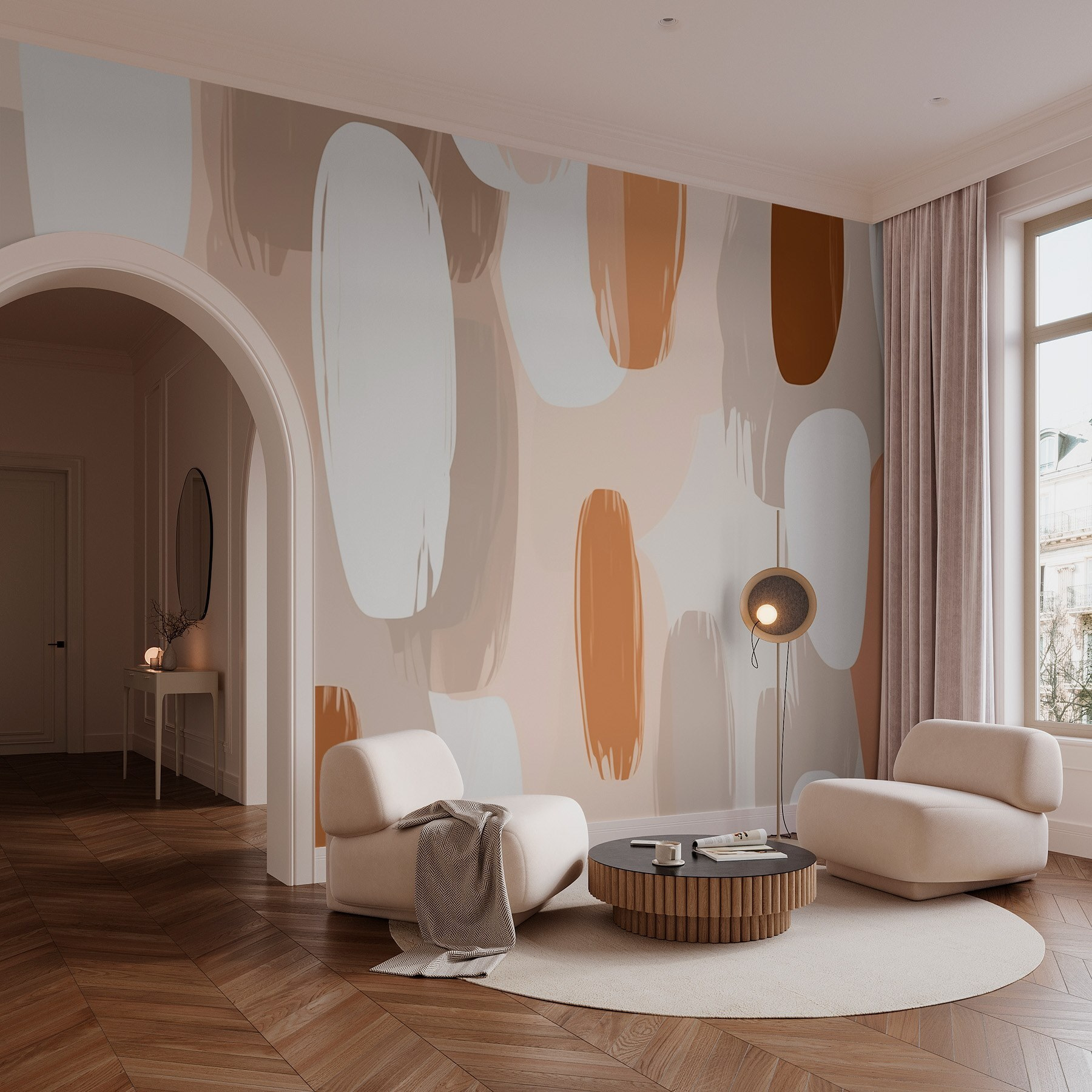 Pattern of brown and white paint Pattern of brown and white paint