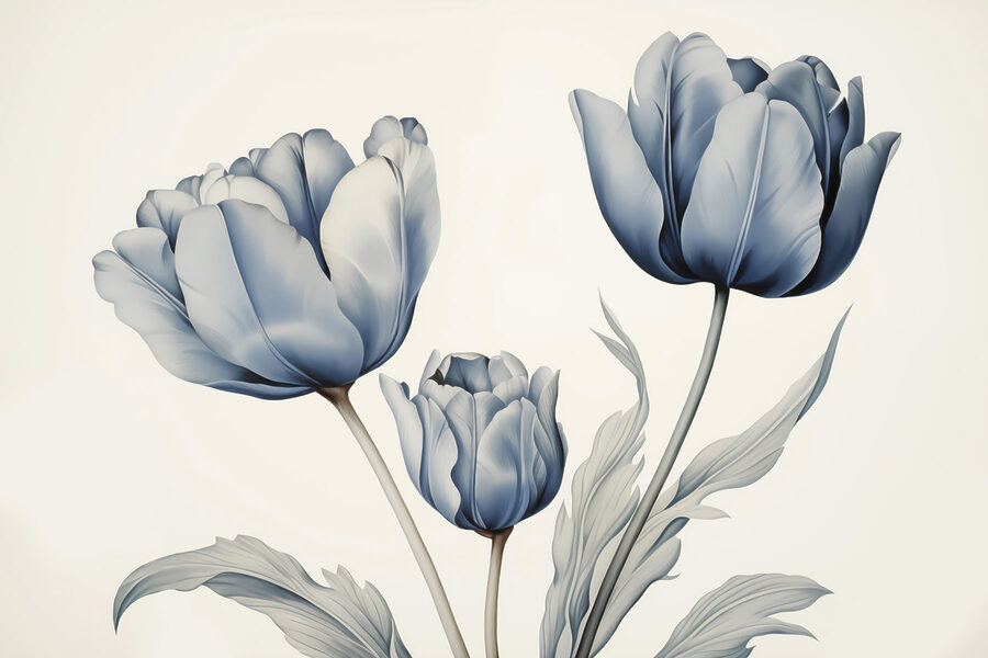 Flores delicadas em tons suaves