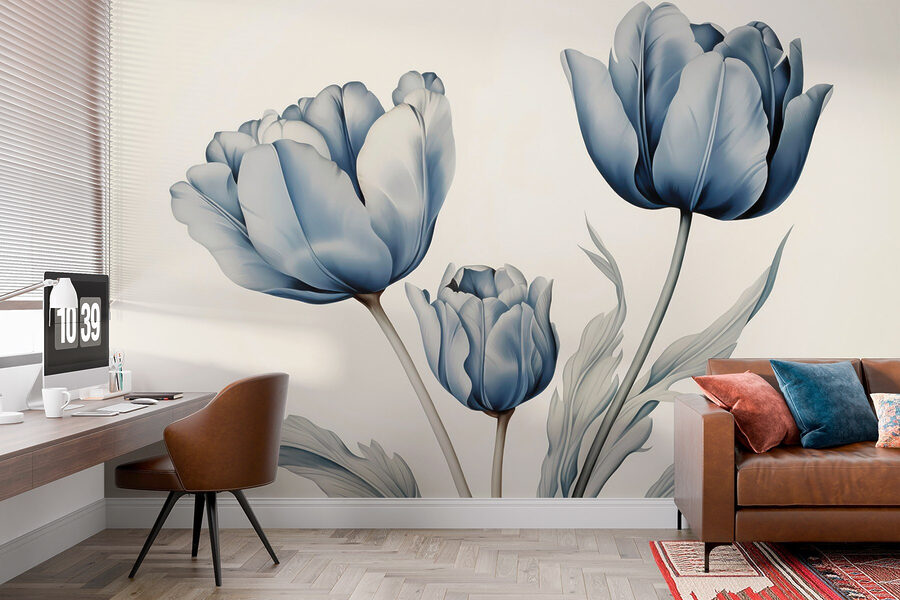 Flores delicadas em tons suaves