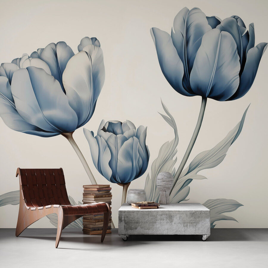 Flores delicadas em tons suaves