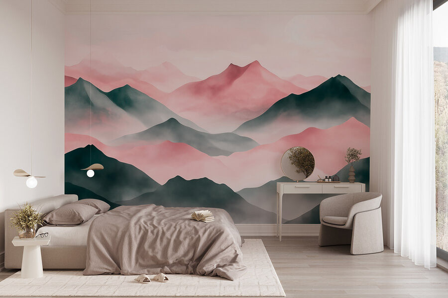 Papel de parede Cordilheira com nevoeiro