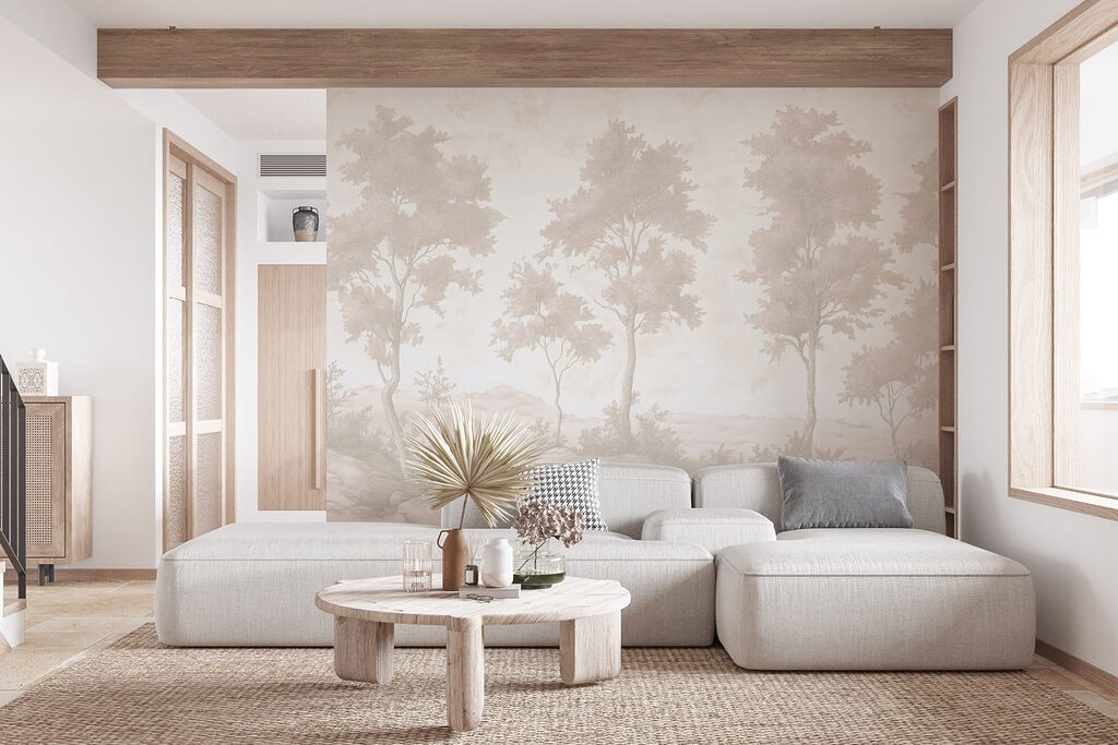 Group of trees in a snowy landscape Group of trees in a snowy landscape