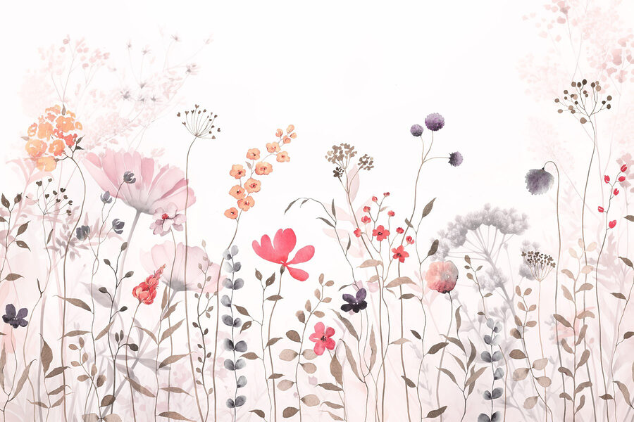 Pintura de flores e plantas