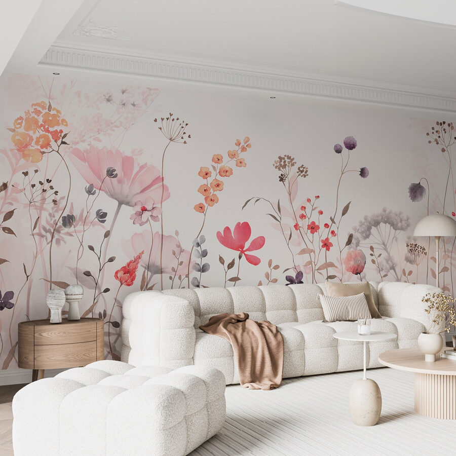 Pintura de flores e plantas
