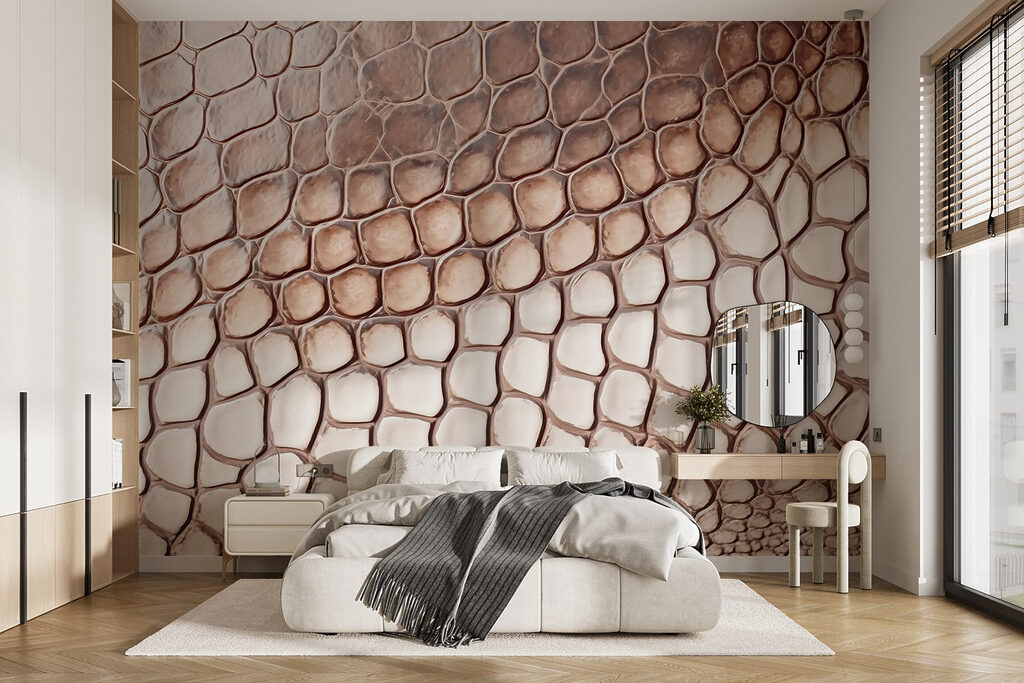 Textured reptilian skin pattern close-up Textured reptilian skin pattern close-up