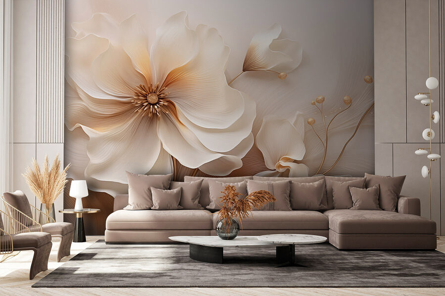 Flores delicadas em tons suaves