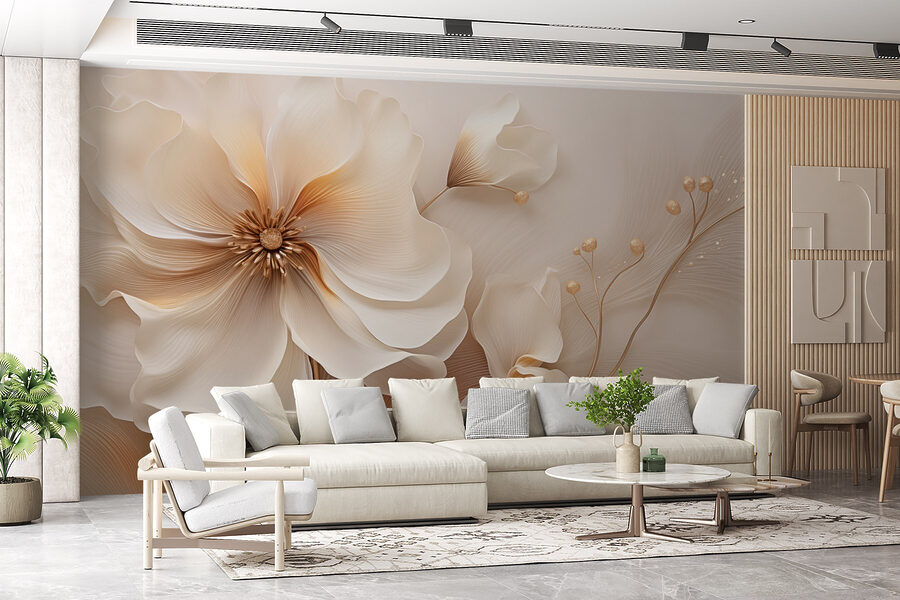 Flores delicadas em tons suaves