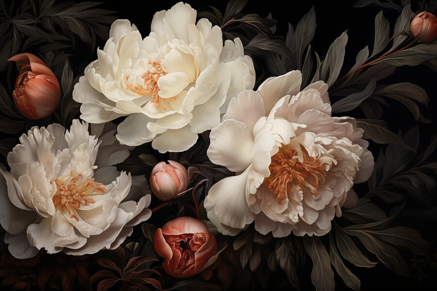Grupo de flores brancas