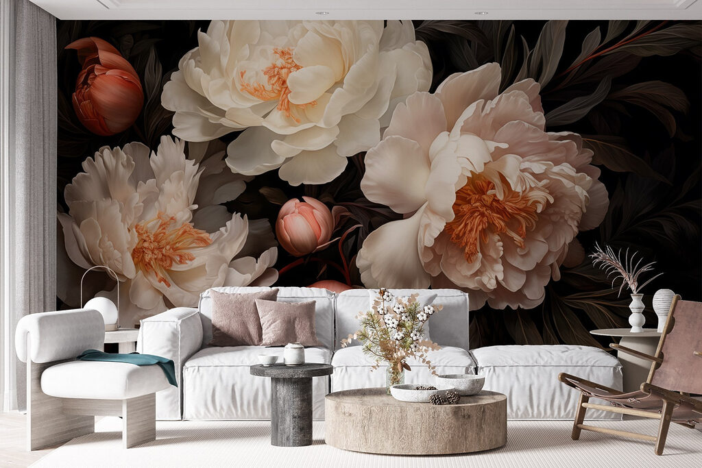 Group of white flowers Group of white flowers