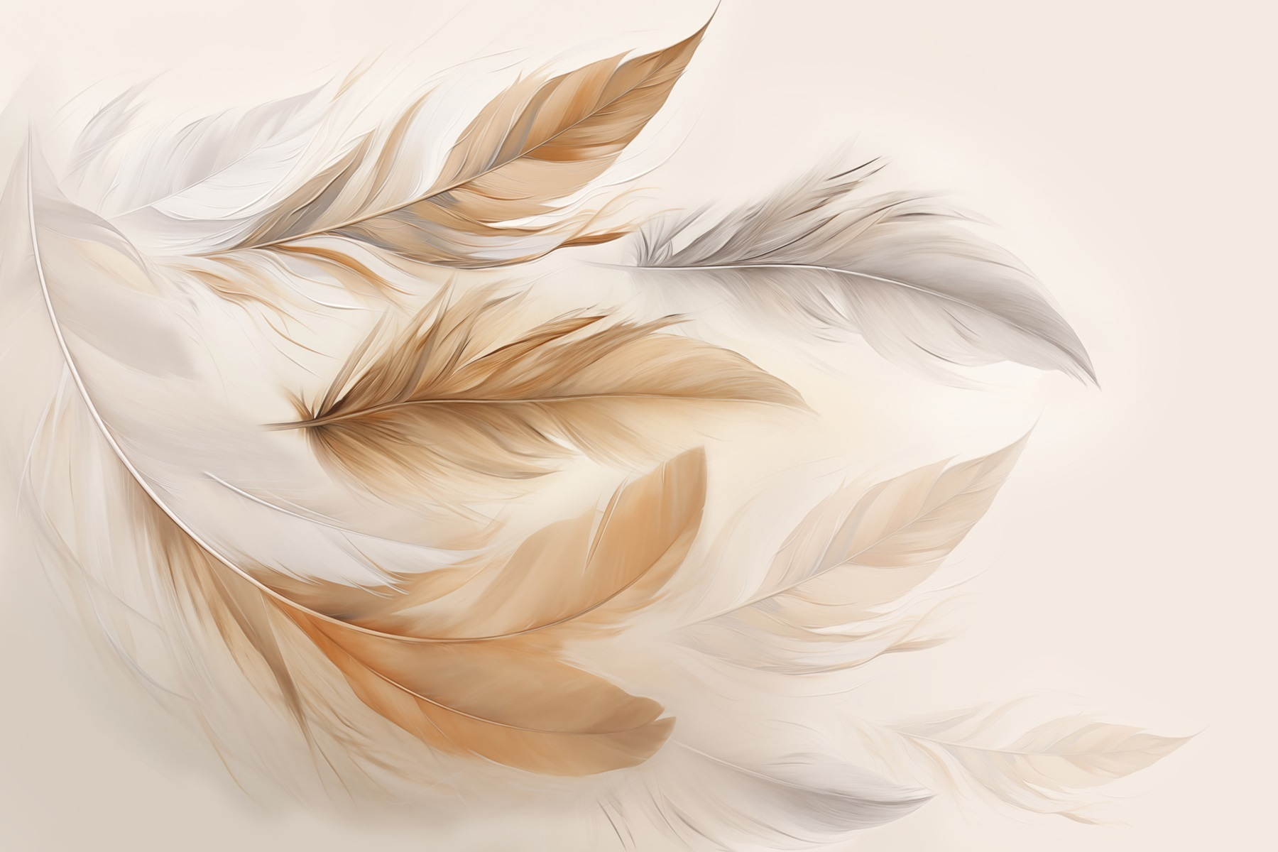 Group of feathers in different colors Group of feathers in different colors