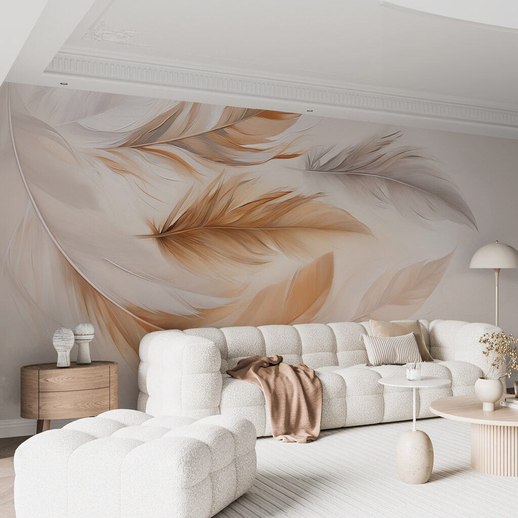 Group of feathers in different colors Group of feathers in different colors