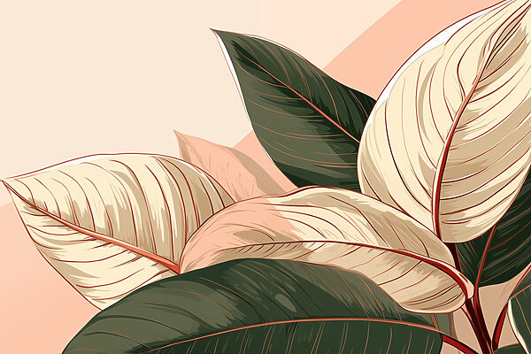 Beautiful foliage in soft colors