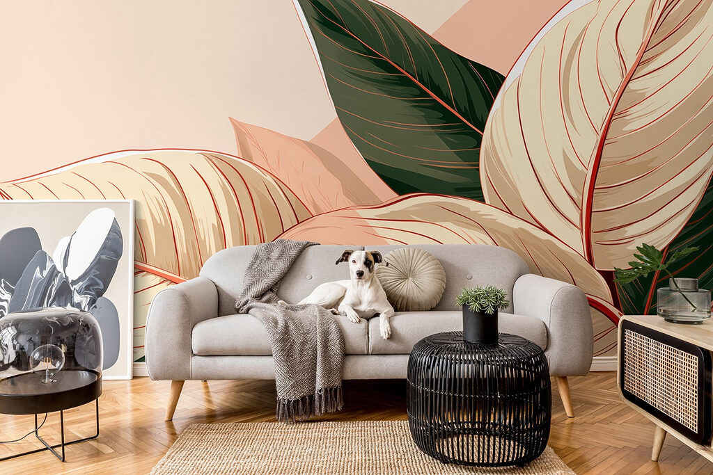 Beautiful foliage in soft colors