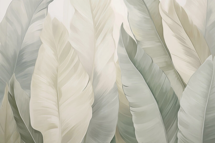 Papel de parede Folhas verdes macias em camadas suaves - Image 4