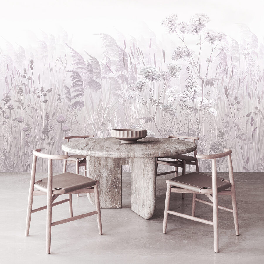 Campo de flores e plantas