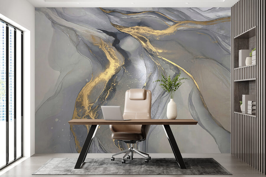 Arte abstrata elegante em tons suaves.