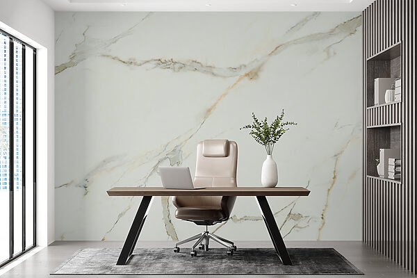 Elegant White Marble with Veins