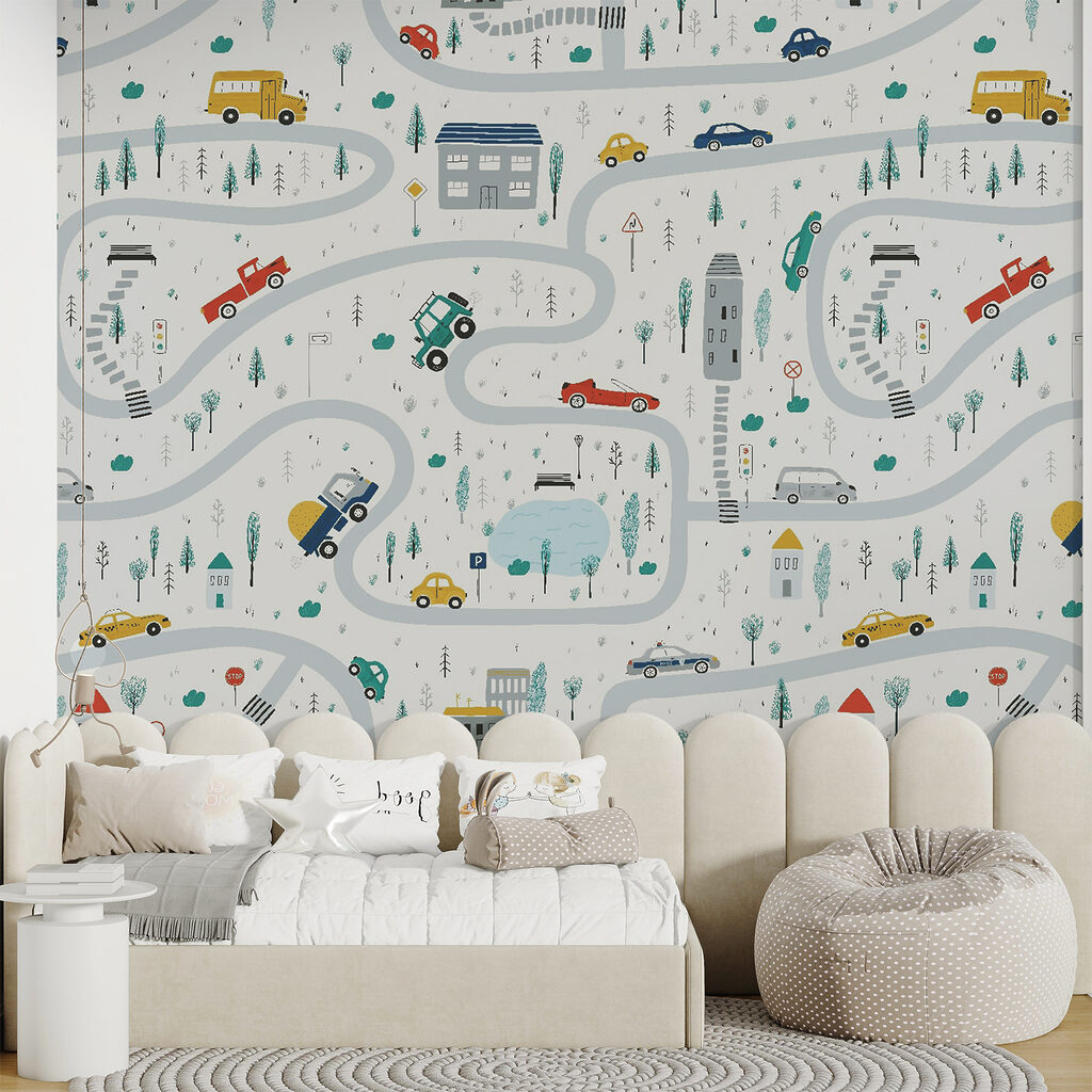 Map of cars and buildings Map of cars and buildings