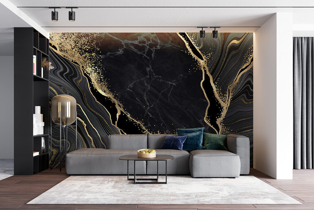 Elegant swirls in midnight and shimmer Elegant swirls in midnight and shimmer