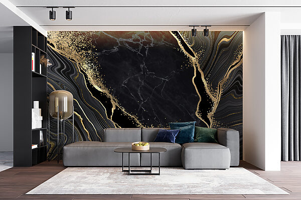 Elegant swirls in midnight and shimmer Elegant swirls in midnight and shimmer