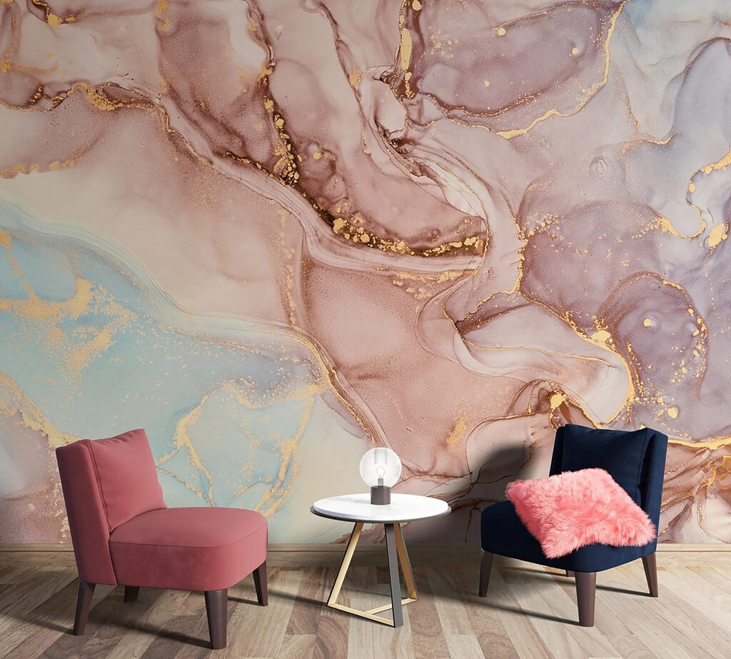 Abstract swirls in soft colors