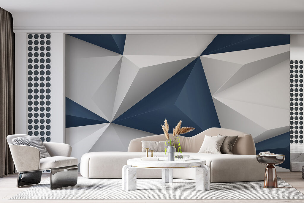 Blue and white triangle shapes Blue and white triangle shapes