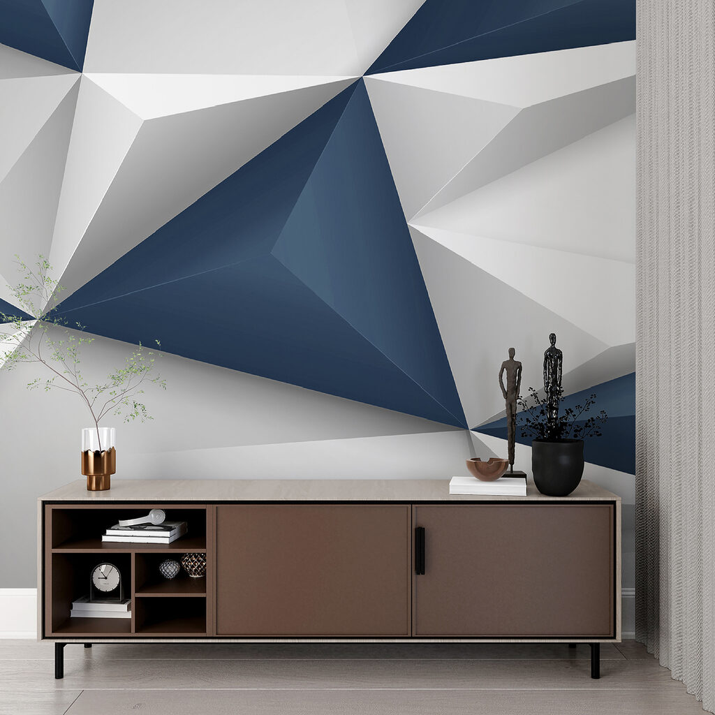 Blue and white triangle shapes Blue and white triangle shapes