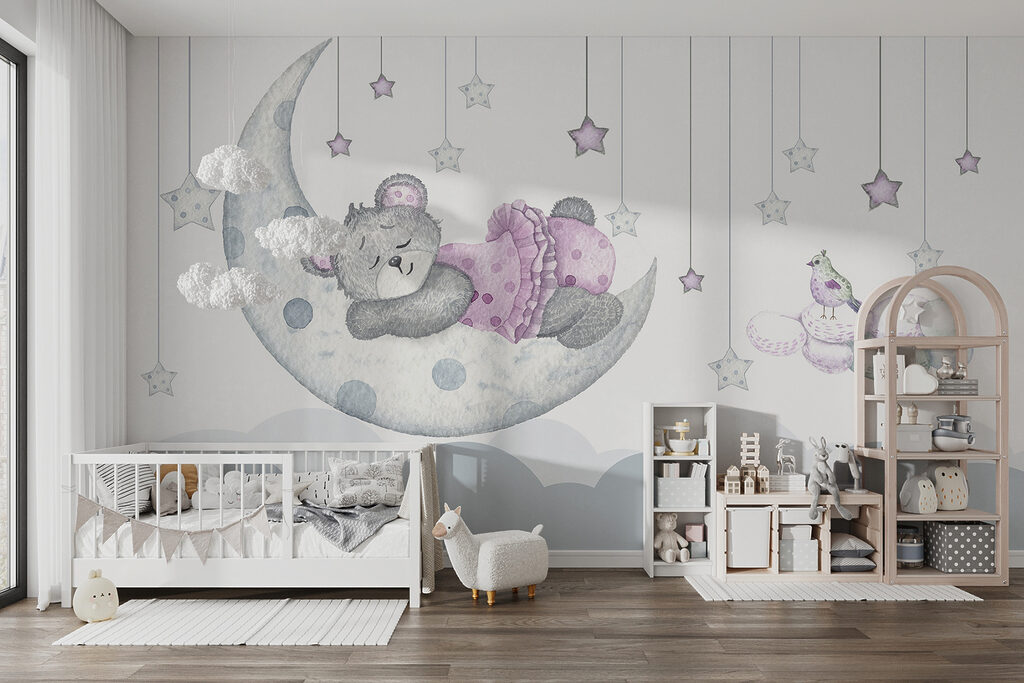 Teddy bear sleeping on the moon Teddy bear sleeping on the moon