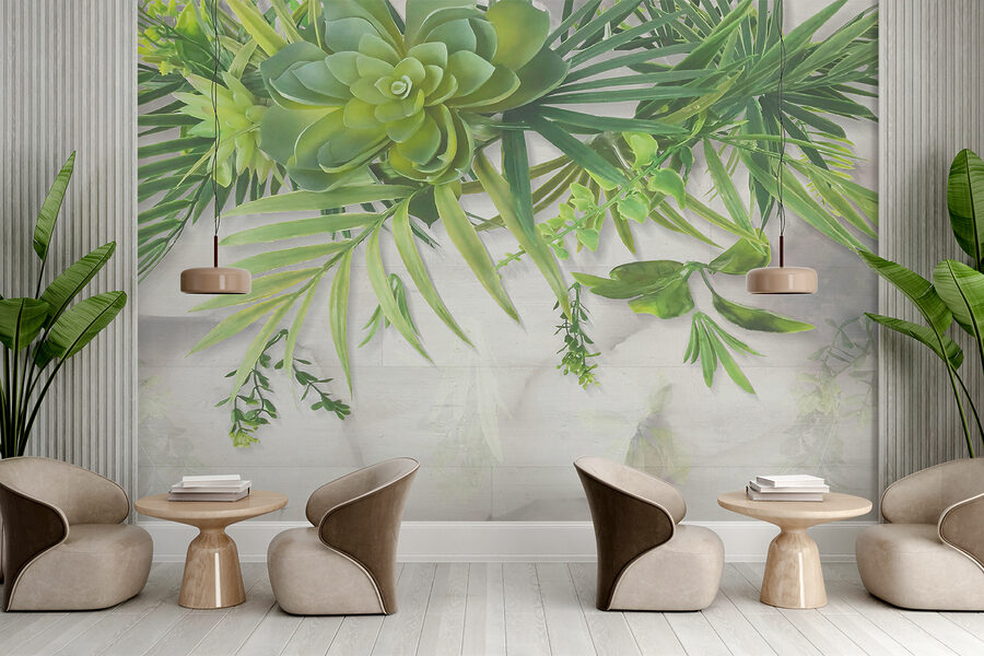 Papel de parede Planta verde com folhas - Image 11