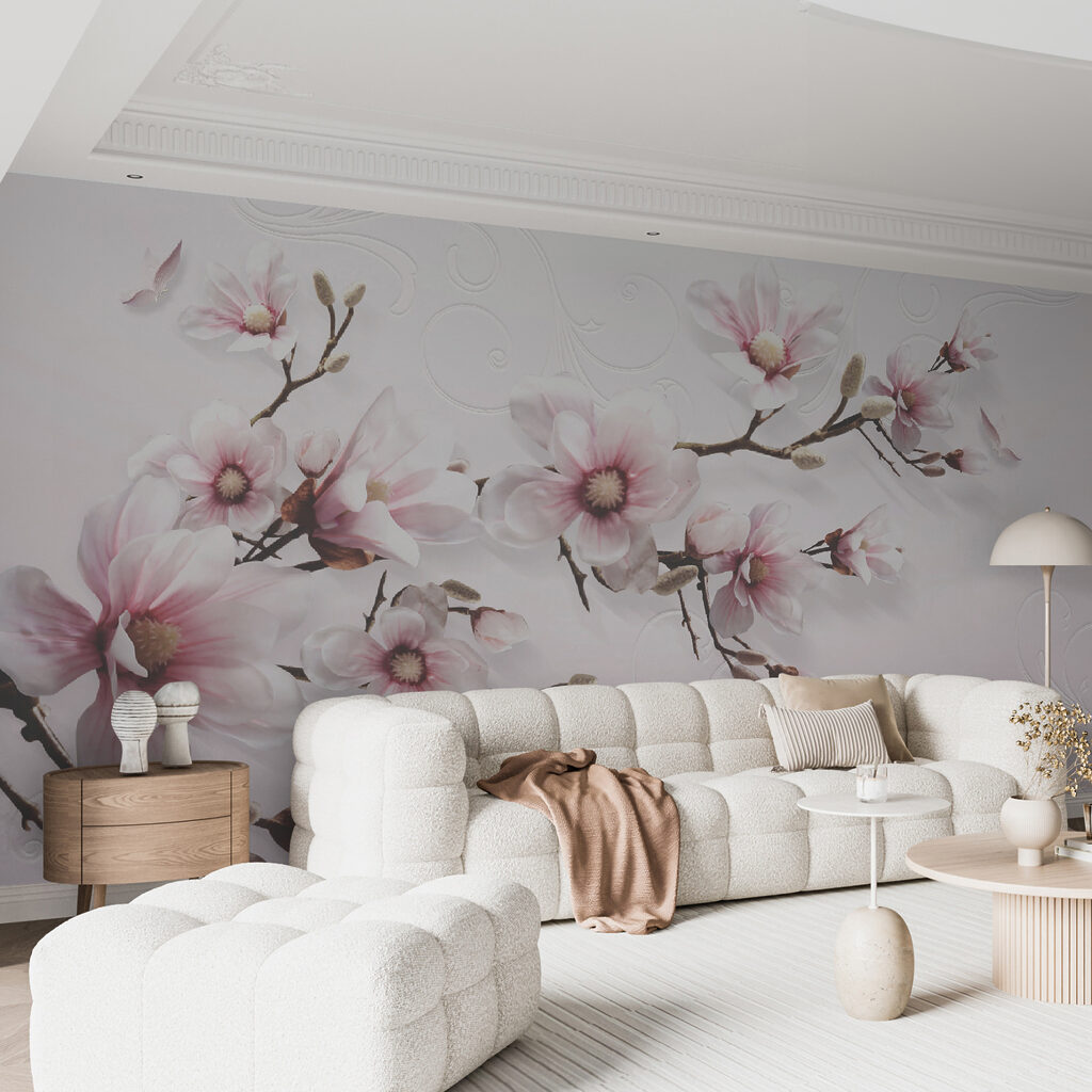 Delicate blossoms on soft pink backdrop Delicate blossoms on soft pink backdrop