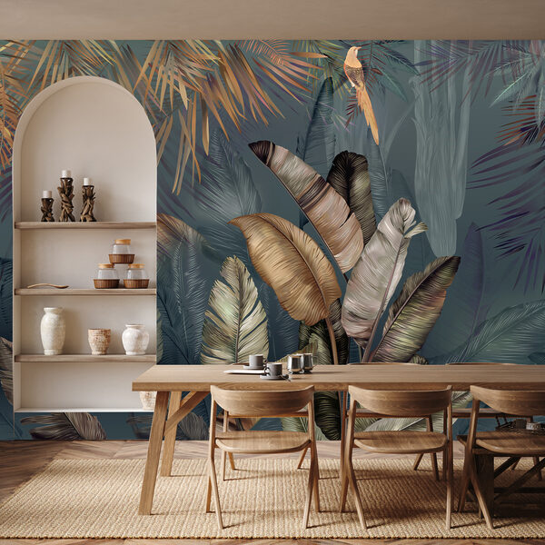 Pintura de um pássaro e de uma planta Pintura de um pássaro e de uma planta