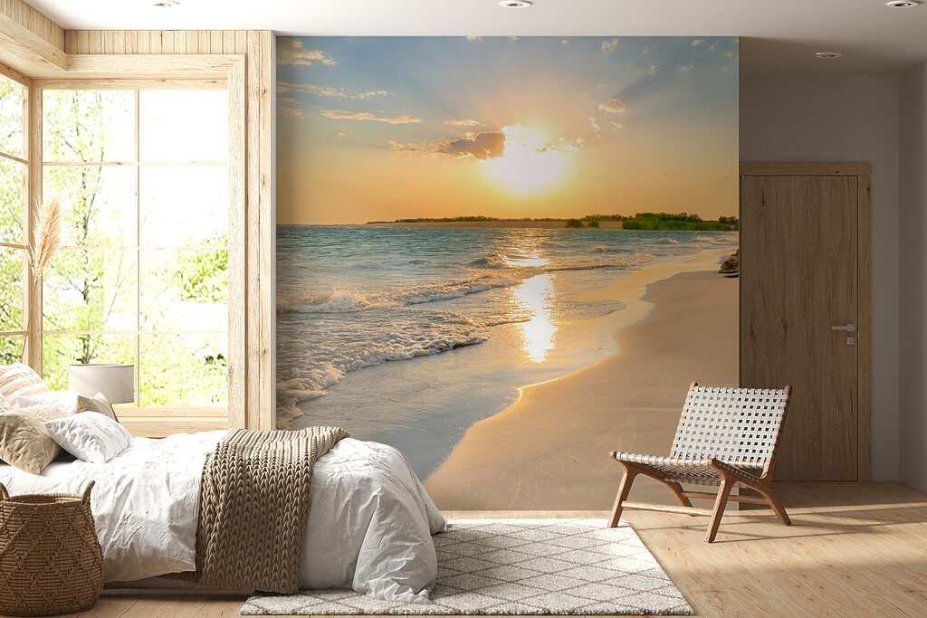Praia com ondas e um pôr do sol u53408pib8mr 1024x683 - Praia com ondas e um pôr do sol
