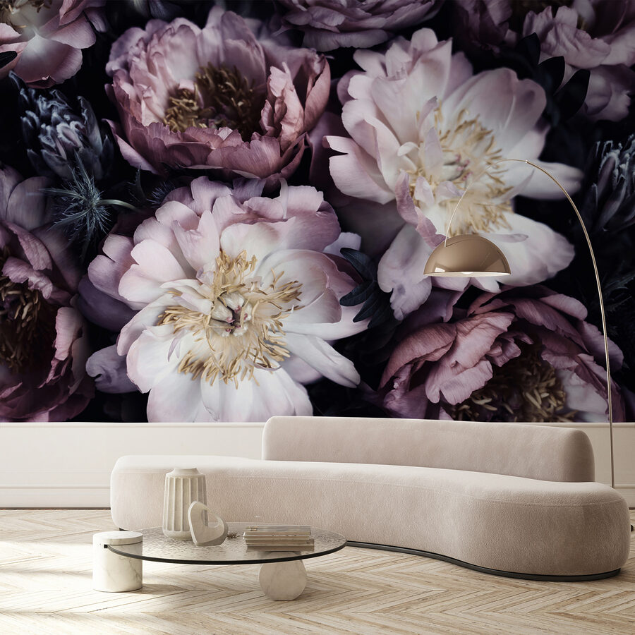 Flores elegantes em tons suaves.