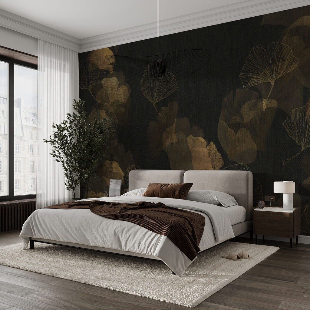 Elegant leaves on a dark background Elegant leaves on a dark background