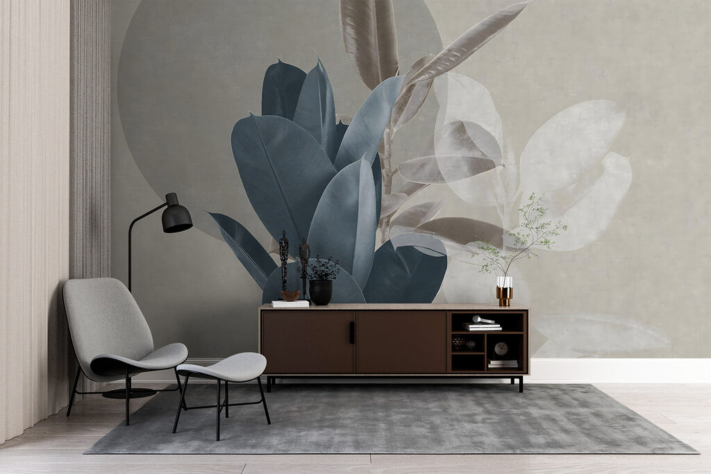 Elegant foliage against a muted backdrop Elegant foliage against a muted backdrop