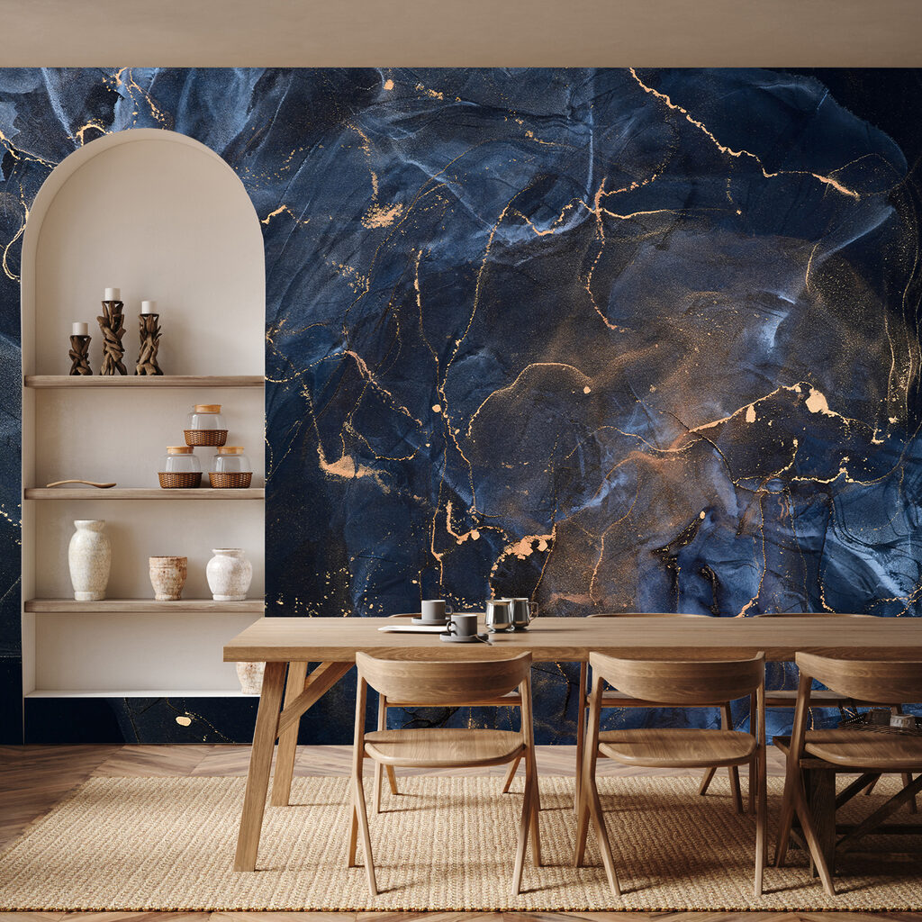 Midnight marbled with copper veins Midnight marbled with copper veins