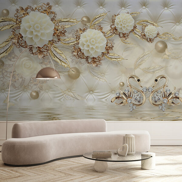 Desenho floral elegante numa textura luxuosa. Desenho floral elegante numa textura luxuosa.