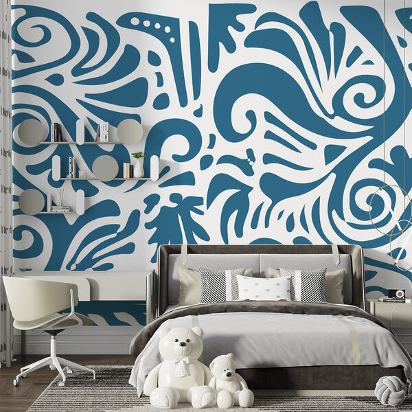 Padrão azul e branco Padrão azul e branco