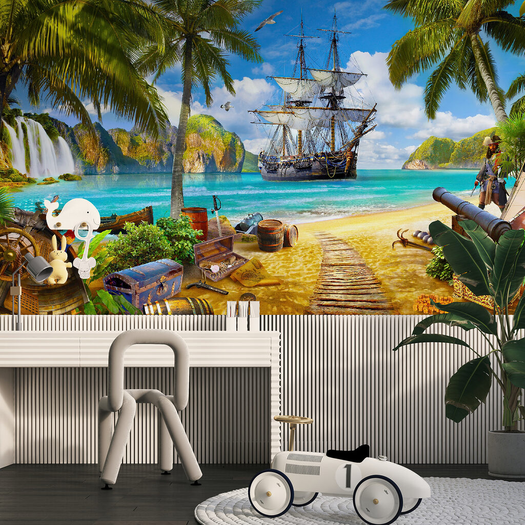 Pirate ship on a beach Pirate ship on a beach