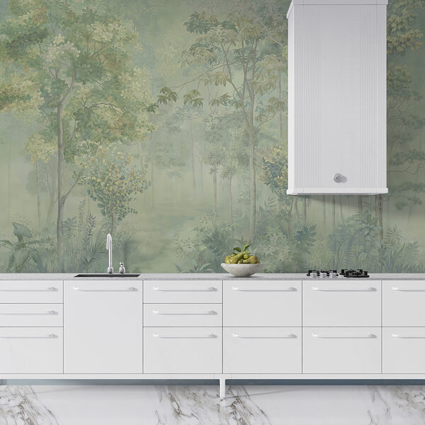 Pintura de uma floresta Pintura de uma floresta