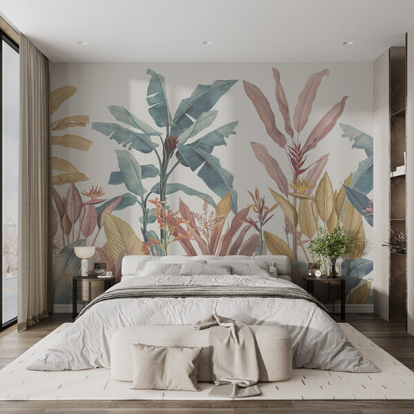Papel de parede com plantas e flores Papel de parede com plantas e flores