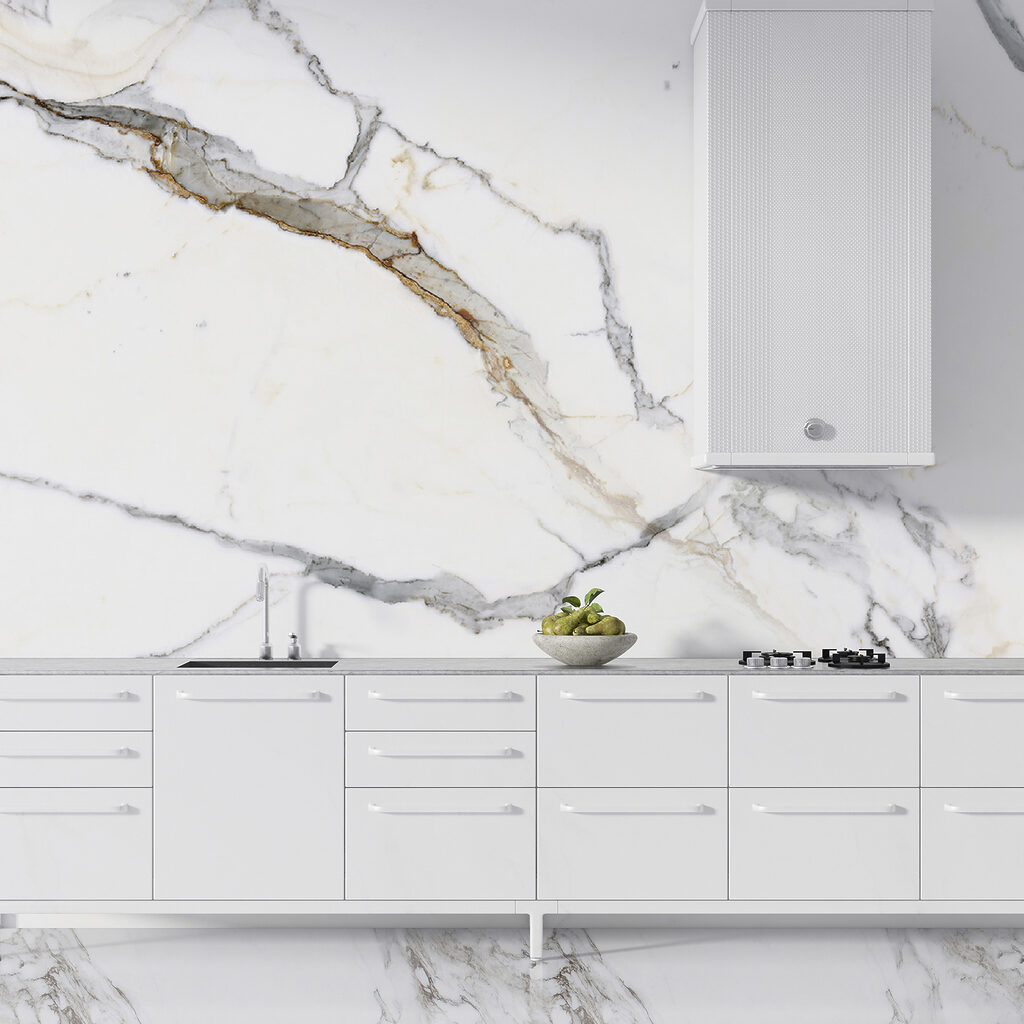 Elegant white marble with gray veins Elegant white marble with gray veins