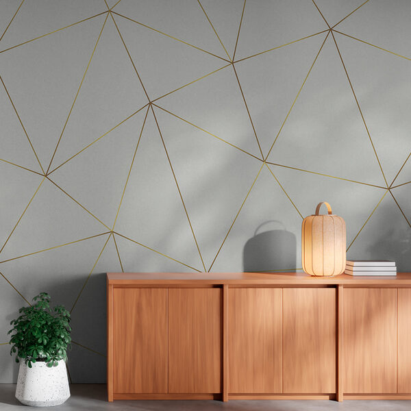 Yellow lines forming endless triangles Yellow lines forming endless triangles