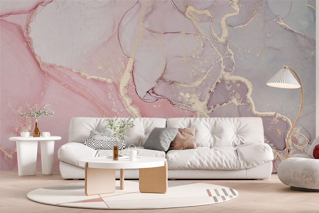 Ethereal pastel marble artistry unfolds
