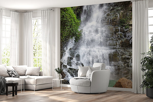 Cascata com rochas e árvores u15856pig28mr 600x400 - Cascata com rochas e árvores