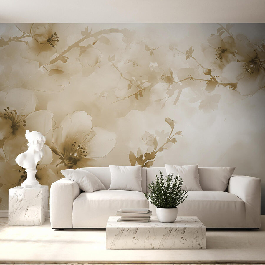 Flores delicadas em tons suaves