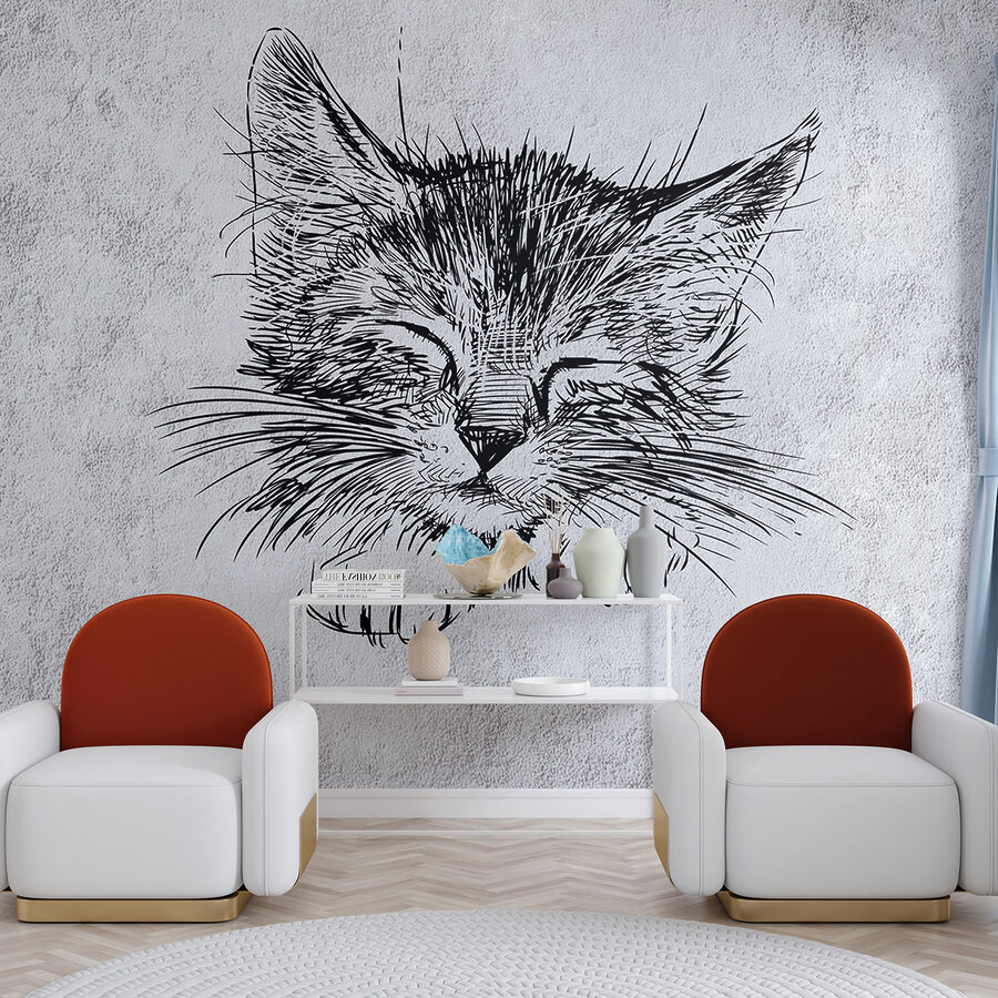 Papel de parede Desenho de um gato - Image 2
