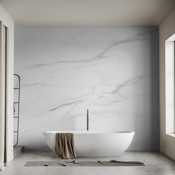 Superfície de mármore branco com veios pretos Superfície de mármore branco com veios pretos